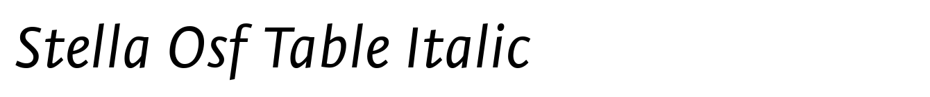 Stella Osf Table Italic